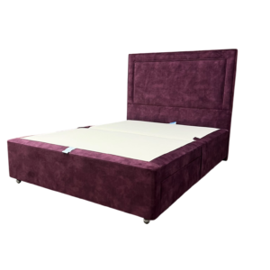 Lovely Aubergene Headboard & Divan