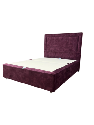 Lovely Aubergene Headboard & Divan | King