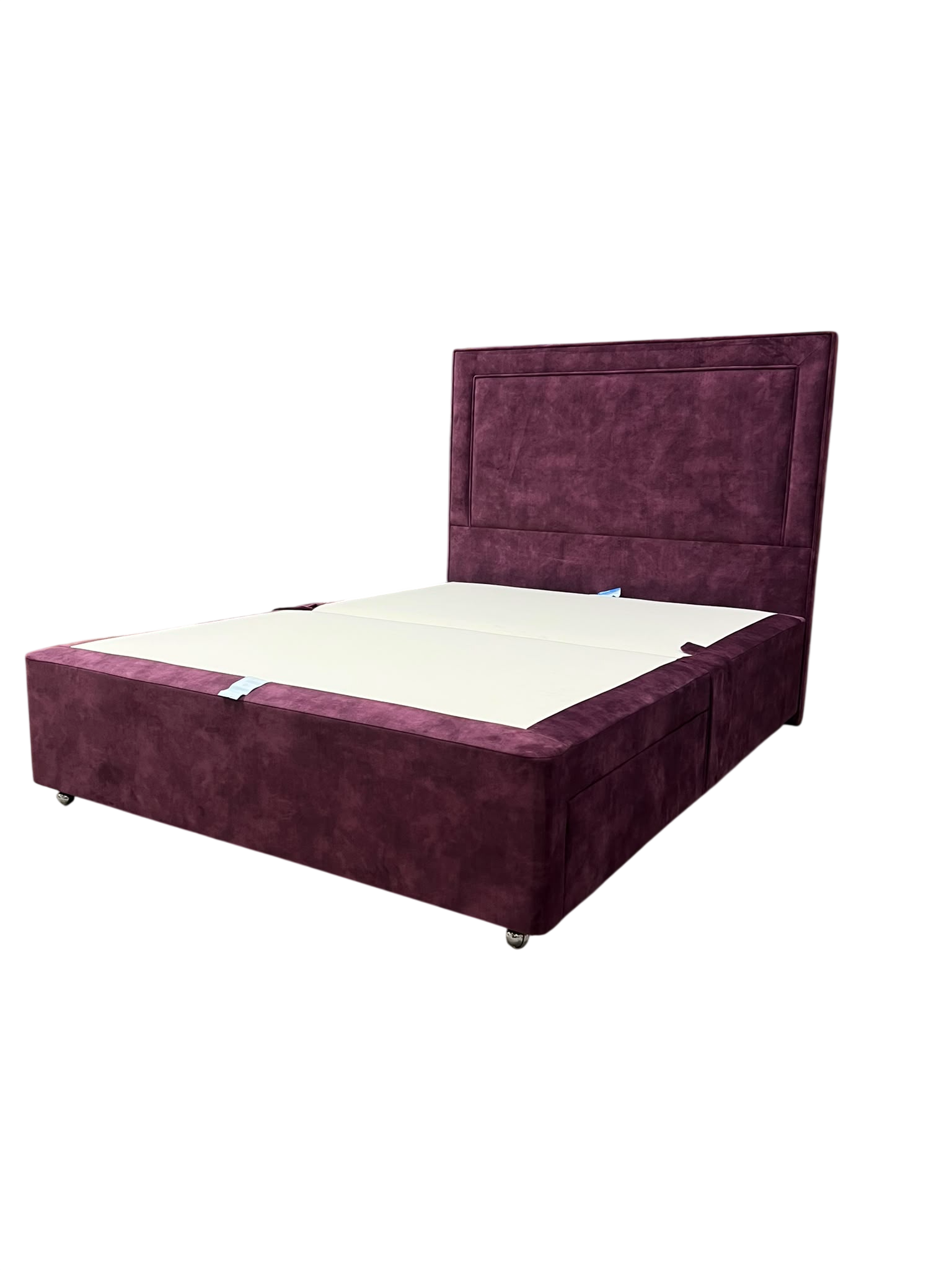 Lovely Aubergene Headboard & Divan | King